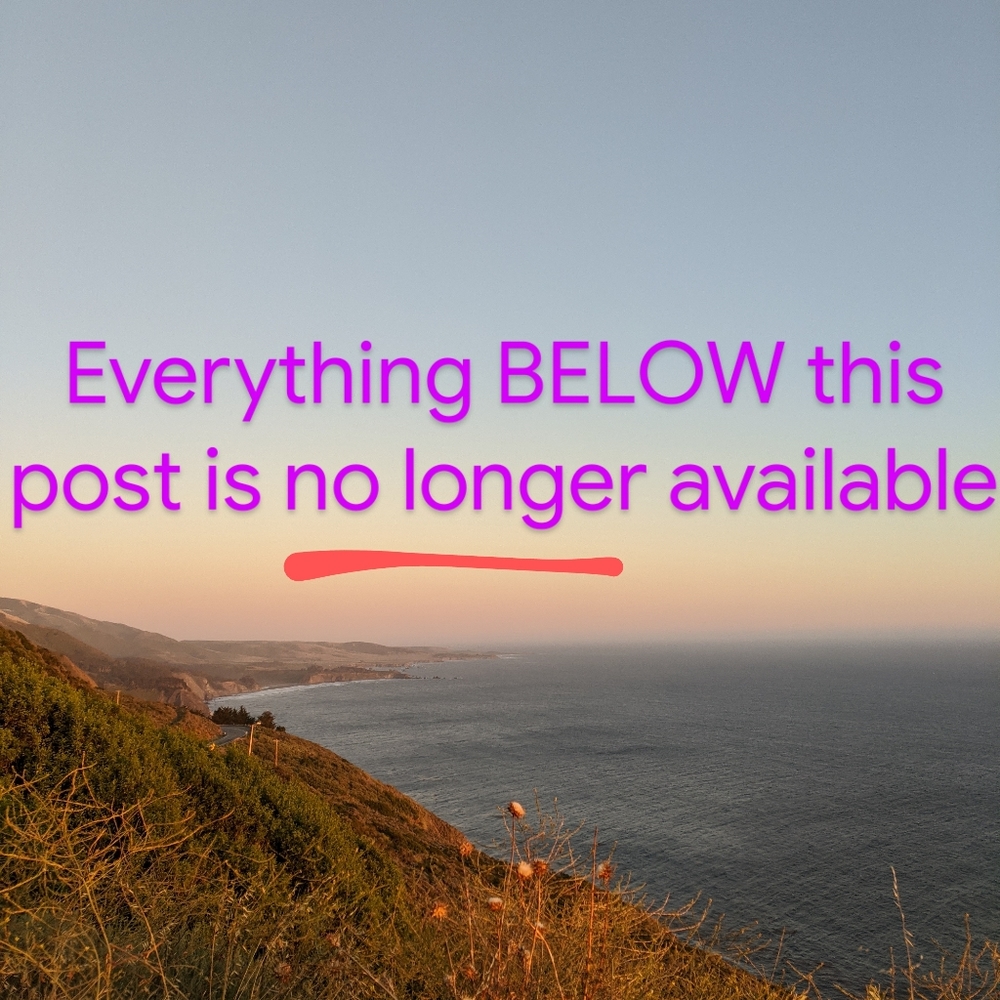 BELOW THIS POST, NOT AVAILABLE